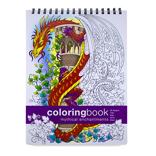 Mythical Enchantments Large Adult Coloring Book