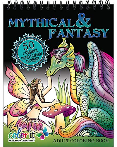 Mythical Fantasy Creatures Adult Coloring Book