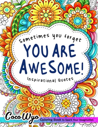 Awesome Quotes Coloring Book for Mood Boosting