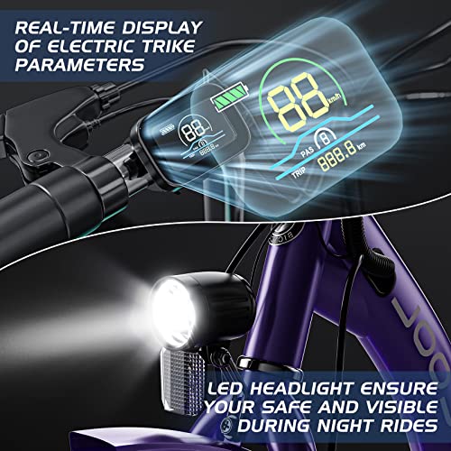 Esazn 24" Electric Tricycle for Adults