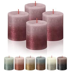 BOLSIUS Rustic Metallic Pillar Candle Set