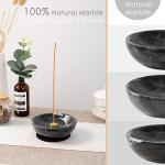 Fasolahome Natural Marble Incense Burner - Black