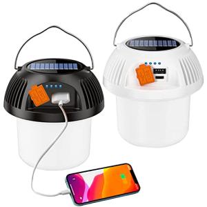 2 Pack Rechargeable Solar Camping Lanterns