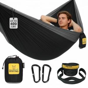 Wise Owl Outfitters Portable Camping Hammock with Straps