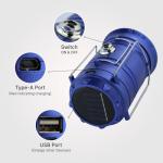 Portable Solar Camping Lantern with USB Charging