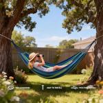 Ovyuzhen Portable Outdoor Hammock with Carry Bag