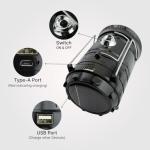 DOMIRA Solar & USB Rechargeable Camping Lantern