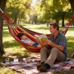 Ovyuzhen Portable Outdoor Hammock with Carry Bag