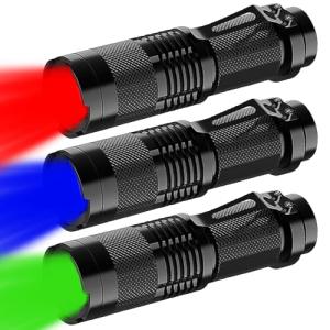 Compact 3-Pack LED Flashlights with Adjustable Focus