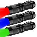 Compact 3-Pack LED Flashlights with Adjustable Focus