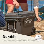 Coleman 65QT Heavy-Duty Wheeled Cooler - Keeps Ice Long