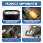 Distorris Solar Hand Crank LED Flashlight - 2 Pack