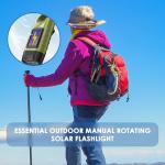 Distorris Solar Hand Crank LED Flashlight - 2 Pack