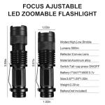 Compact 3-Pack LED Flashlights with Adjustable Focus