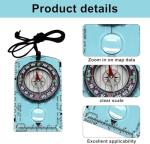 Glow-in-the-Dark Compass with Ruler for Outdoors