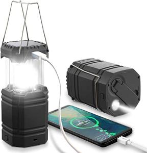 ROCAM Solar Lantern with Hand Crank and Battery