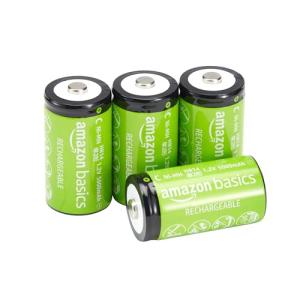 Rechargeable C Cell NiMH Batteries - 4-Pack