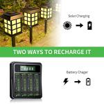 BOLIFIER 8-Pack High Capacity Solar AA Batteries