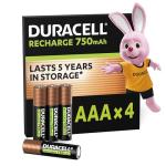 Duracell AAA Rechargeable Batteries, 4-Pack, Long Lasting