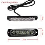 Ricoy 6 LED Amber Emergency Strobe Light Bar