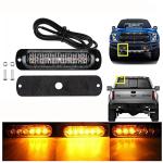 Ricoy 6 LED Amber Emergency Strobe Light Bar