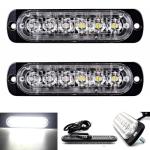 Ricoy 6 LED Amber Emergency Strobe Light Bar