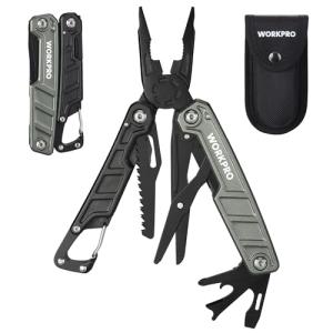 WORKPRO 11-in-1 Camping Multi-Tool with Sheath