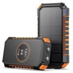 Hiluckey 20000mAh Wireless Solar Power Bank