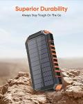Hiluckey 20000mAh Wireless Solar Power Bank