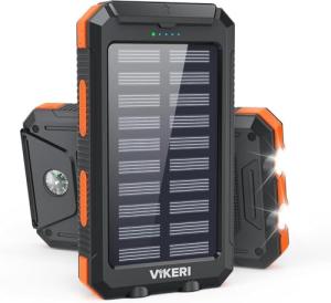 Vikeri 26800mAh Solar Power Bank with Flashlight
