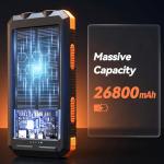 Vikeri 26800mAh Solar Power Bank with Flashlight
