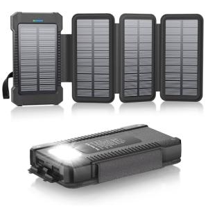 26800mAh Solar Power Bank with 4 Panels