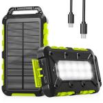 10000mAh Portable Solar Power Bank with 3 Outputs