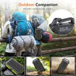 10000mAh Portable Solar Power Bank with 3 Outputs