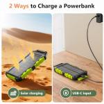 10000mAh Portable Solar Power Bank with 3 Outputs