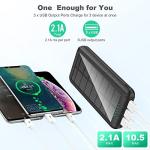 26800mAh Solar Power Bank with USB Outputs