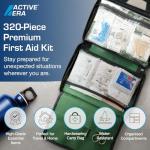 Comprehensive 320-Piece First Aid Kit Bag