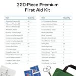 Comprehensive 320-Piece First Aid Kit Bag