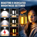 Rechargeable 2000 mAh Solar Camping Lantern with 6 Modes