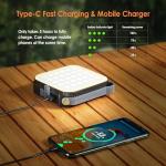 Rechargeable Solar LED Camping Lantern with Power Bank