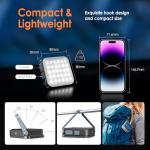 Rechargeable Solar LED Camping Lantern with Power Bank