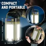 Rechargeable 2000 mAh Solar Camping Lantern with 6 Modes