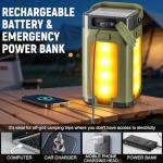 Rechargeable 2000 mAh Solar Camping Lantern with 6 Modes