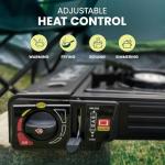 Portable Double Burner Stove for Camping and BBQ