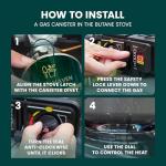 Portable Double Burner Stove for Camping and BBQ