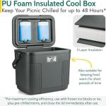 Trail 22L Insulated Cooler for Food and Drinks