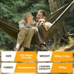 NATUREFUN Ultra-Light Camping Hammock - 300kg Capacity