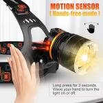Rechargeable 5000LM LED Head Torch with Sensor