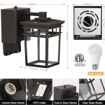 Dusk to Dawn Outdoor Light with GFCI Outlet