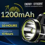 NIANPU Ultra-Bright 1000LM Rechargeable Flashlight